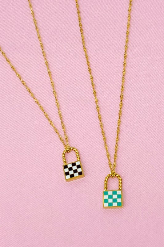 Checkered Locket Necklace Shop Style & More | Fresh Looks, Everyday Deals & Free Shipping
