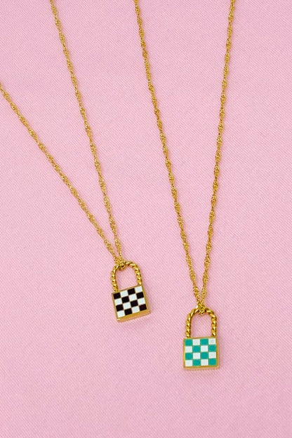 Checkered Locket Necklace Shop Style & More | Fresh Looks, Everyday Deals & Free Shipping