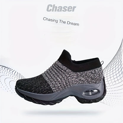 Women's Air Cushion Sole Chunky Sneakers - Lightweight Mesh Low Top Running Shoes - Breathable & Comfortable - For Women - Suitable for Running, Walking & Casual Wear - Great Gift for Fitness Enthusiasts NovaCart