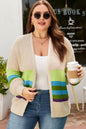 Plus Size Colorblock Crochet Open Front Cardigan Shop Style & More | Fresh Looks, Everyday Deals & Free Shipping