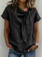 Women's Loose-Fit Short Sleeve Casual Pullover T-Shirt FitiqueFit