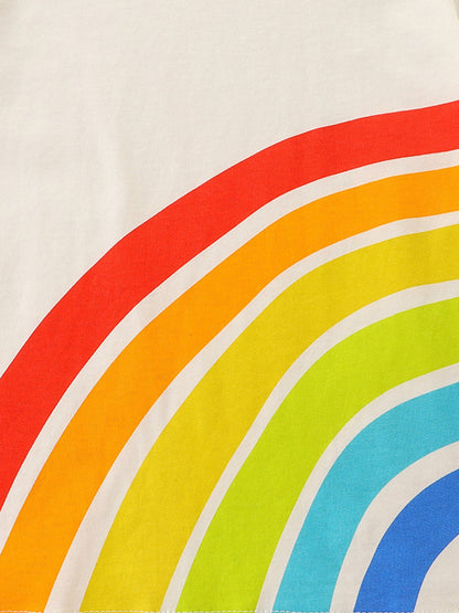 Children's Rainbow Graphic Crew Neck T-Shirt New Era Fashion LLc