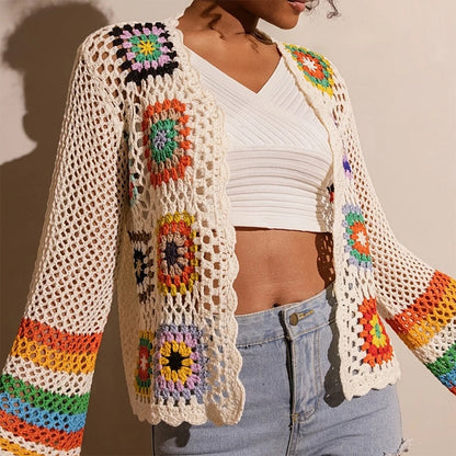 Women's Elegant Crochet Cardigan FitiqueFit
