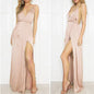 LIVA2018 Summer Deep V-Neck Backless Maxi Dress