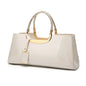 Fashionable Glossy Patent Leather Handbag for Brides
