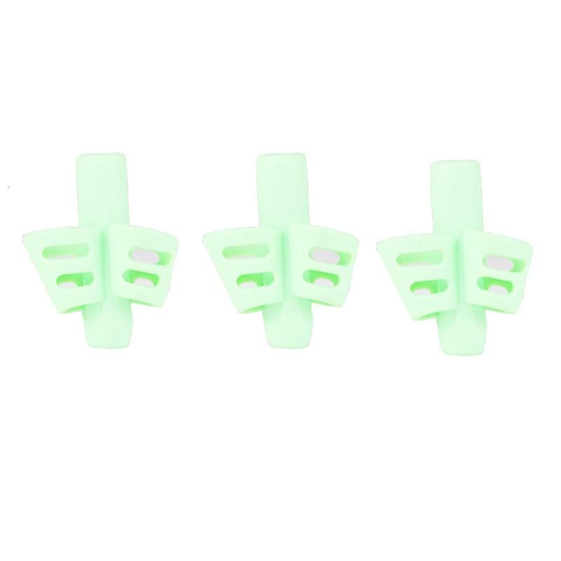 3Pcs/Set Soft Silica Pencil Grasp Two-Finger Gel Pen Grips Children Writing Training Correction Tool Pens Holding for Kids Gifts Children's School Supplies Triangular Correction Children's Writing Tool Stevvex