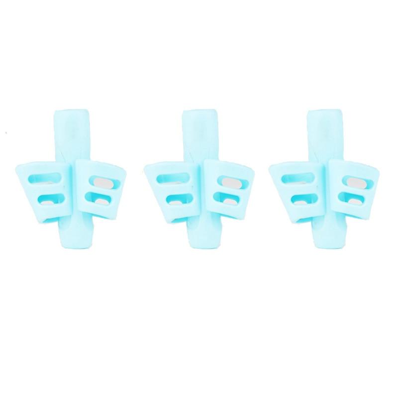 3Pcs/Set Soft Silica Pencil Grasp Two-Finger Gel Pen Grips Children Writing Training Correction Tool Pens Holding for Kids Gifts Children's School Supplies Triangular Correction Children's Writing Tool Stevvex