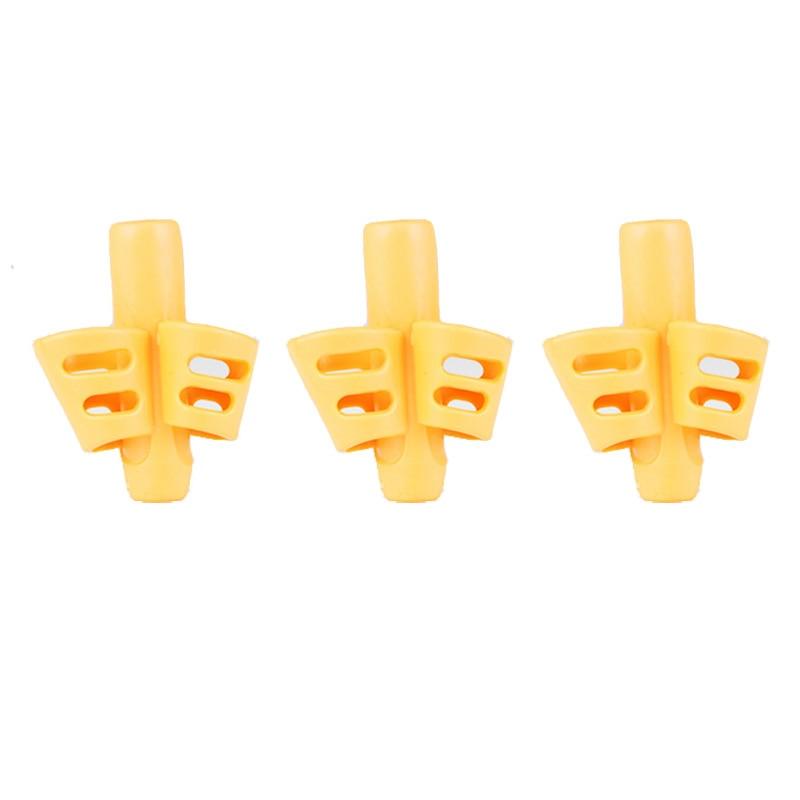3Pcs/Set Soft Silica Pencil Grasp Two-Finger Gel Pen Grips Children Writing Training Correction Tool Pens Holding for Kids Gifts Children's School Supplies Triangular Correction Children's Writing Tool Stevvex