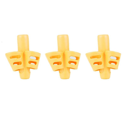 3Pcs/Set Soft Silica Pencil Grasp Two-Finger Gel Pen Grips Children Writing Training Correction Tool Pens Holding for Kids Gifts Children's School Supplies Triangular Correction Children's Writing Tool Stevvex