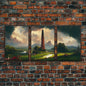 The Dark Tower, 3 Piece Panoramic Art, High Fantasy Concept Art, 3 Piece Wall Art, Ready To Hang Canvas Print NuevArt