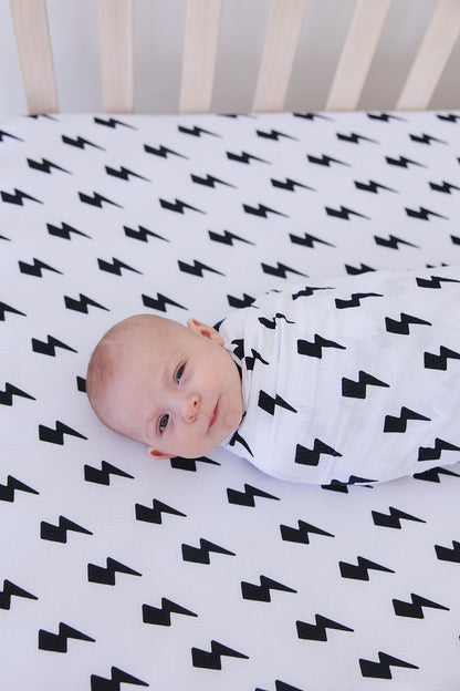 Bowie (ribbed) - Crib Sheet Blush Lotus