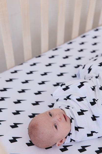 Bowie (ribbed) - Crib Sheet Blush Lotus