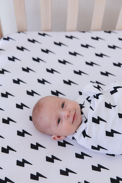 Bowie (ribbed) - Crib Sheet Blush Lotus