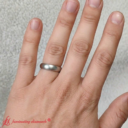Wedding Band Beveled Edge Matte Fascinating Diamonds