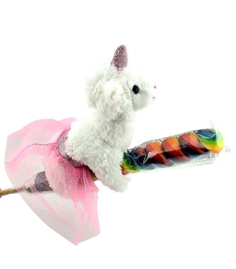 4" Alpaca on Candy Lollipop Purely Alpaca
