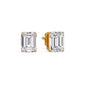 Emerald Cut Diamond Stud Earrings Fascinating Diamonds