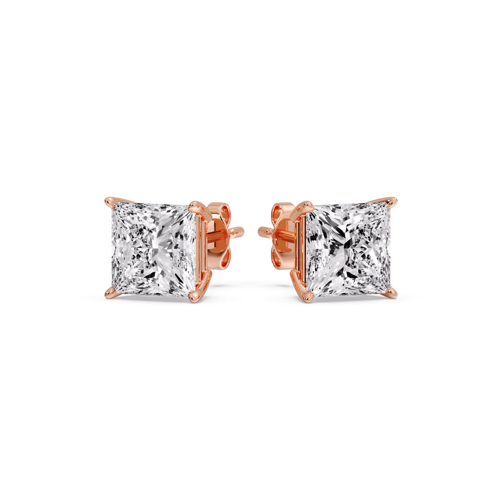 Princess Cut Diamond Stud Earring Fascinating Diamonds
