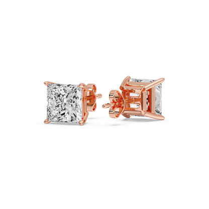 Princess Cut Diamond Stud Earring Fascinating Diamonds