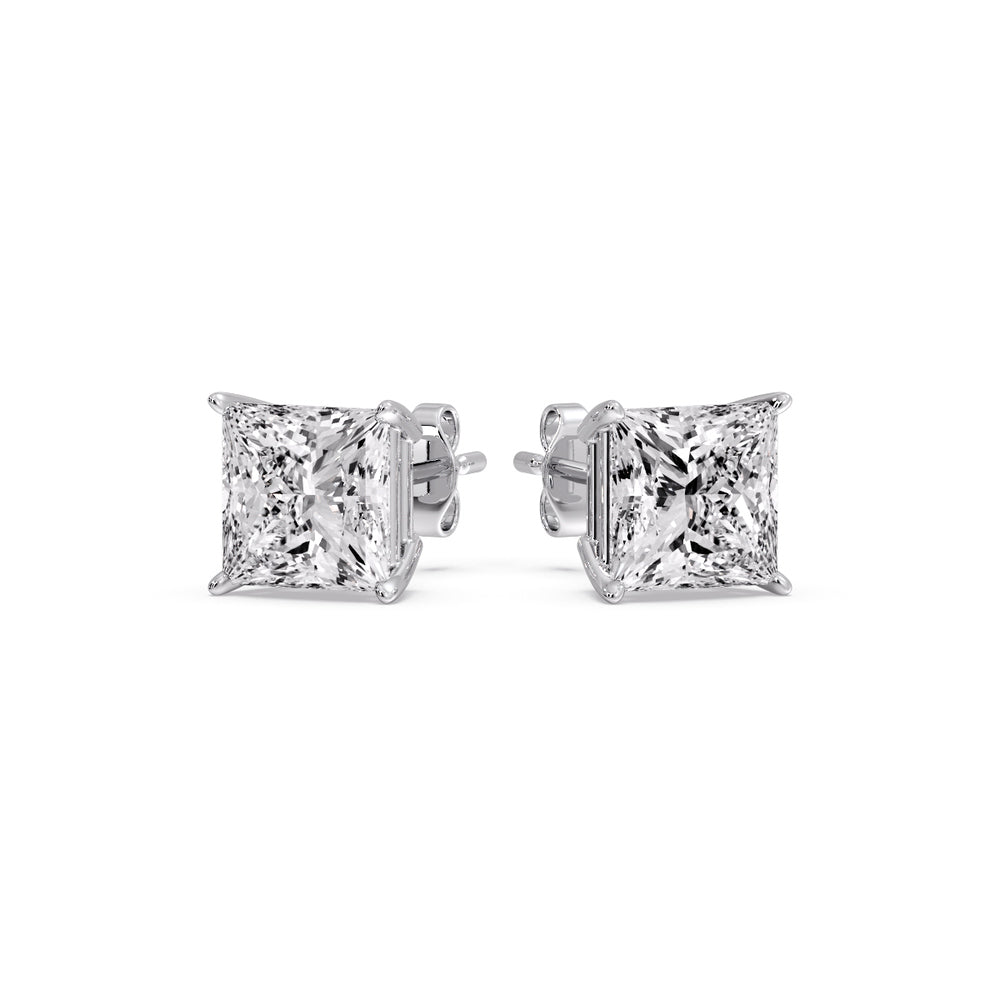 Princess Cut Diamond Stud Earring Fascinating Diamonds