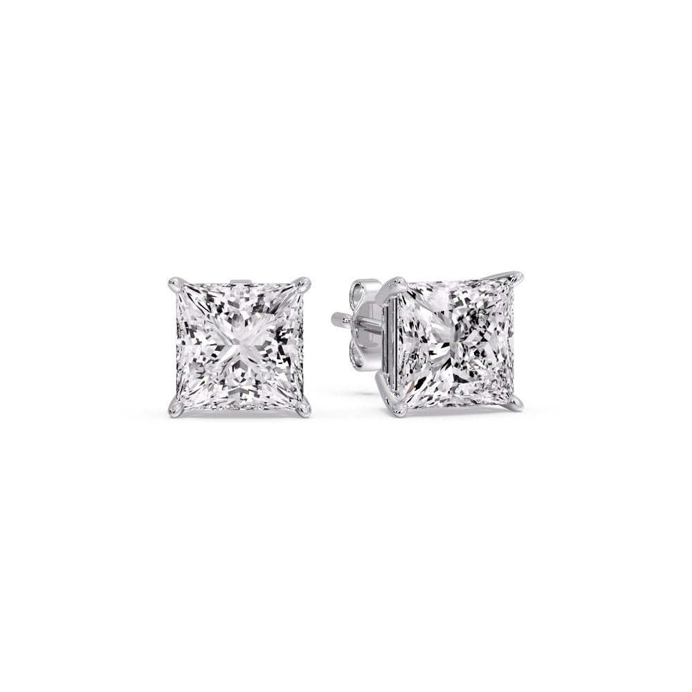 Princess Cut Diamond Stud Earring Fascinating Diamonds