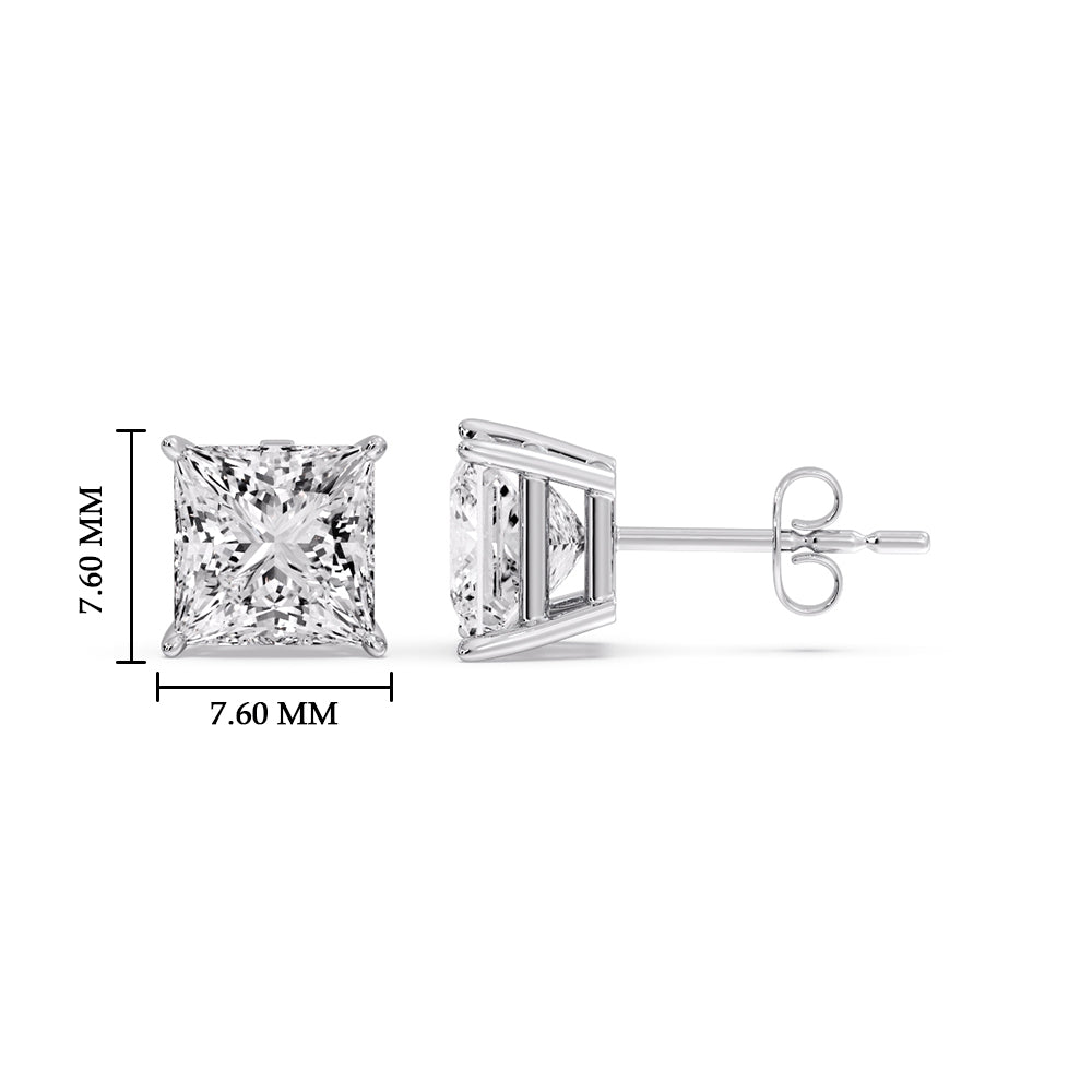 Princess Cut Diamond Stud Earring Fascinating Diamonds