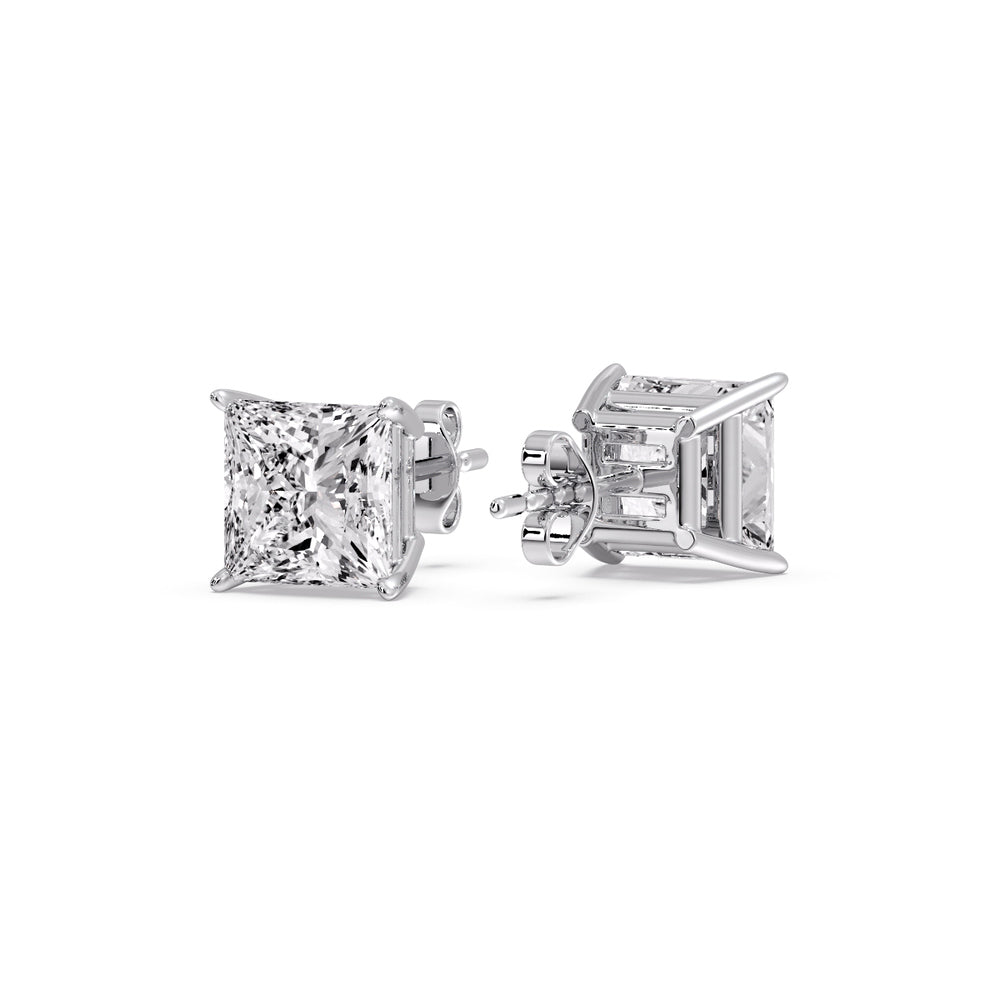 Princess Cut Diamond Stud Earring Fascinating Diamonds