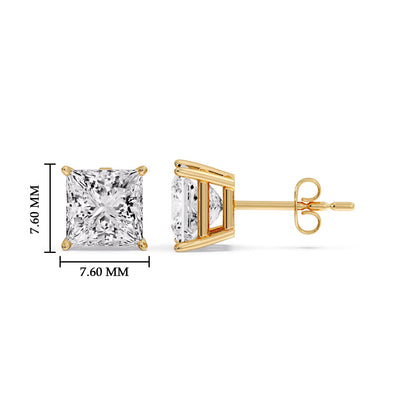 Princess Cut Diamond Stud Earring Fascinating Diamonds