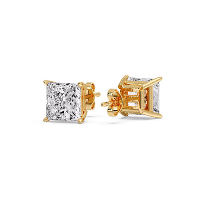 Princess Cut Diamond Stud Earring Fascinating Diamonds