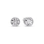 Round Cut Stud Bezel Set Earring Fascinating Diamonds