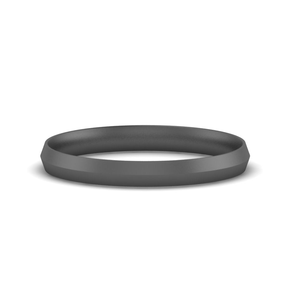 Comfort Fit Knife Edge Mens Band Fascinating Diamonds