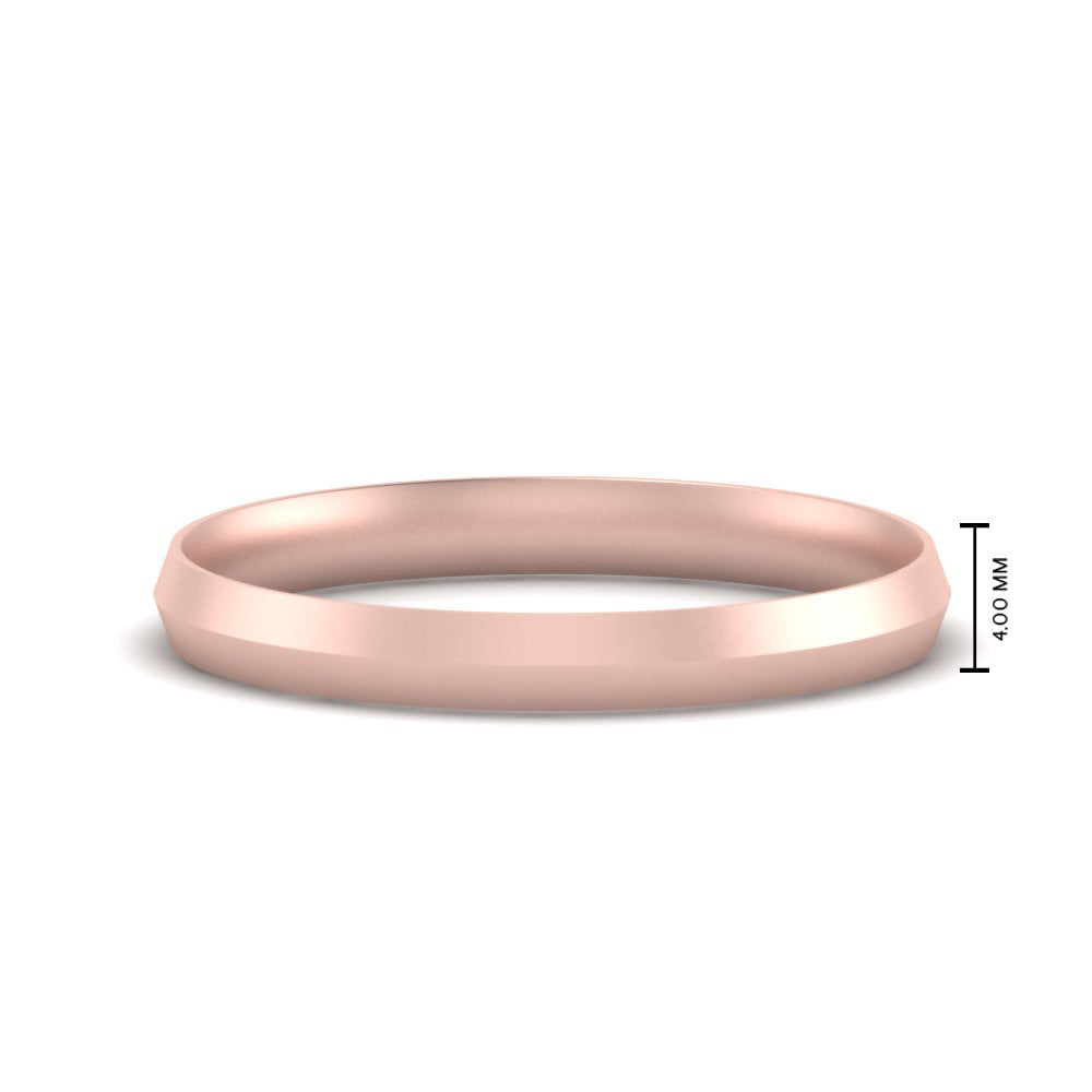 Comfort Fit Knife Edge Mens Band Fascinating Diamonds