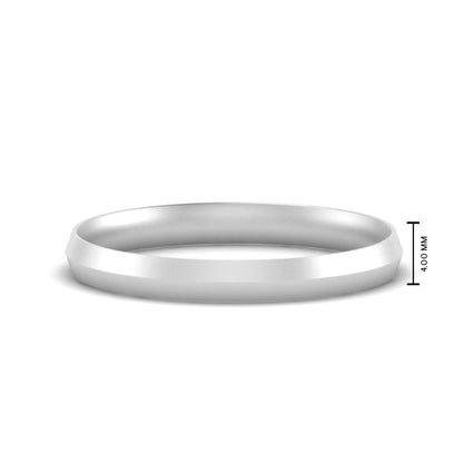 Comfort Fit Knife Edge Mens Band Fascinating Diamonds