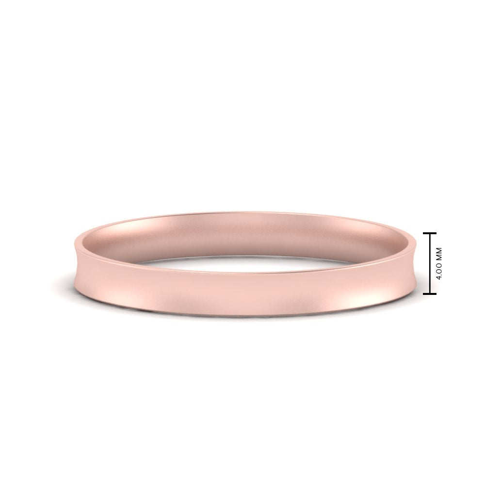Comfort Fit Concave Mens Band Fascinating Diamonds