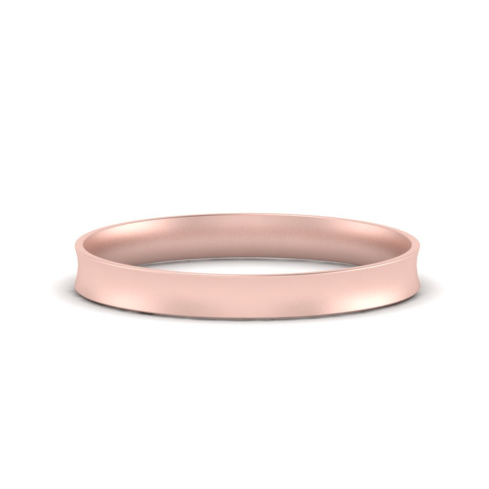 Comfort Fit Concave Mens Band Fascinating Diamonds