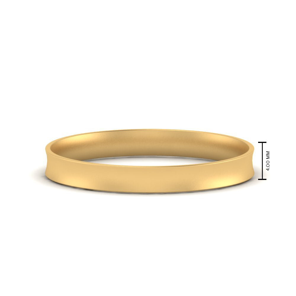 Comfort Fit Concave Mens Band Fascinating Diamonds