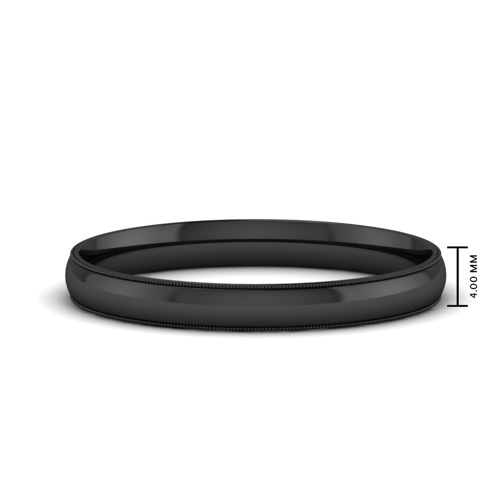 Comfort Fit Wedding Band Milgrain Edge Fascinating Diamonds