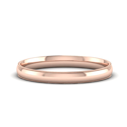 Comfort Fit Wedding Band Milgrain Edge Fascinating Diamonds