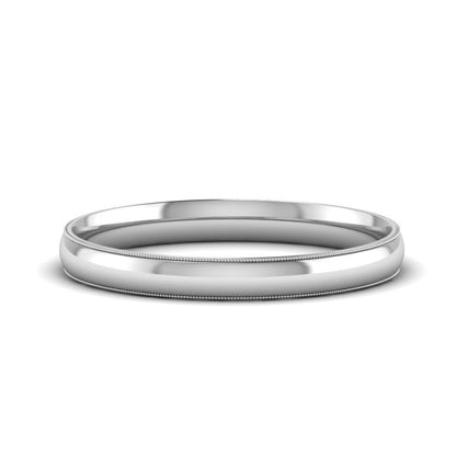 Comfort Fit Wedding Band Milgrain Edge Fascinating Diamonds