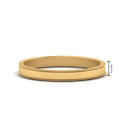 Flat Milgrain Mens Wedding Band Fascinating Diamonds