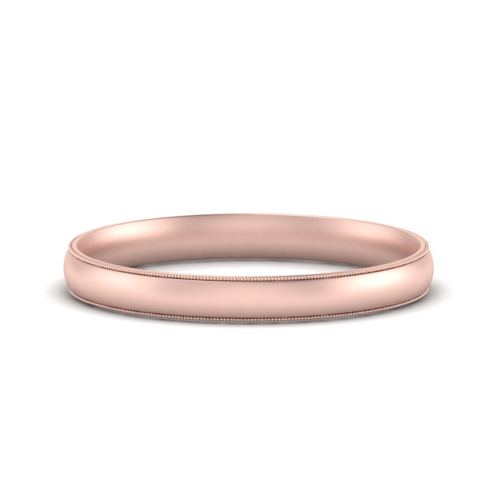 4 mm Milgrain Comfort Fit Mens Wedding Band Fascinating Diamonds