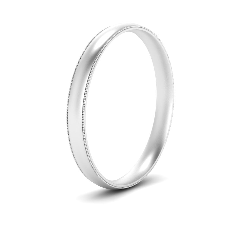 4 mm Milgrain Comfort Fit Mens Wedding Band Fascinating Diamonds