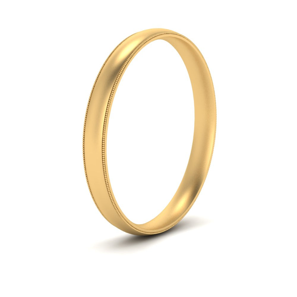 4 mm Milgrain Comfort Fit Mens Wedding Band Fascinating Diamonds
