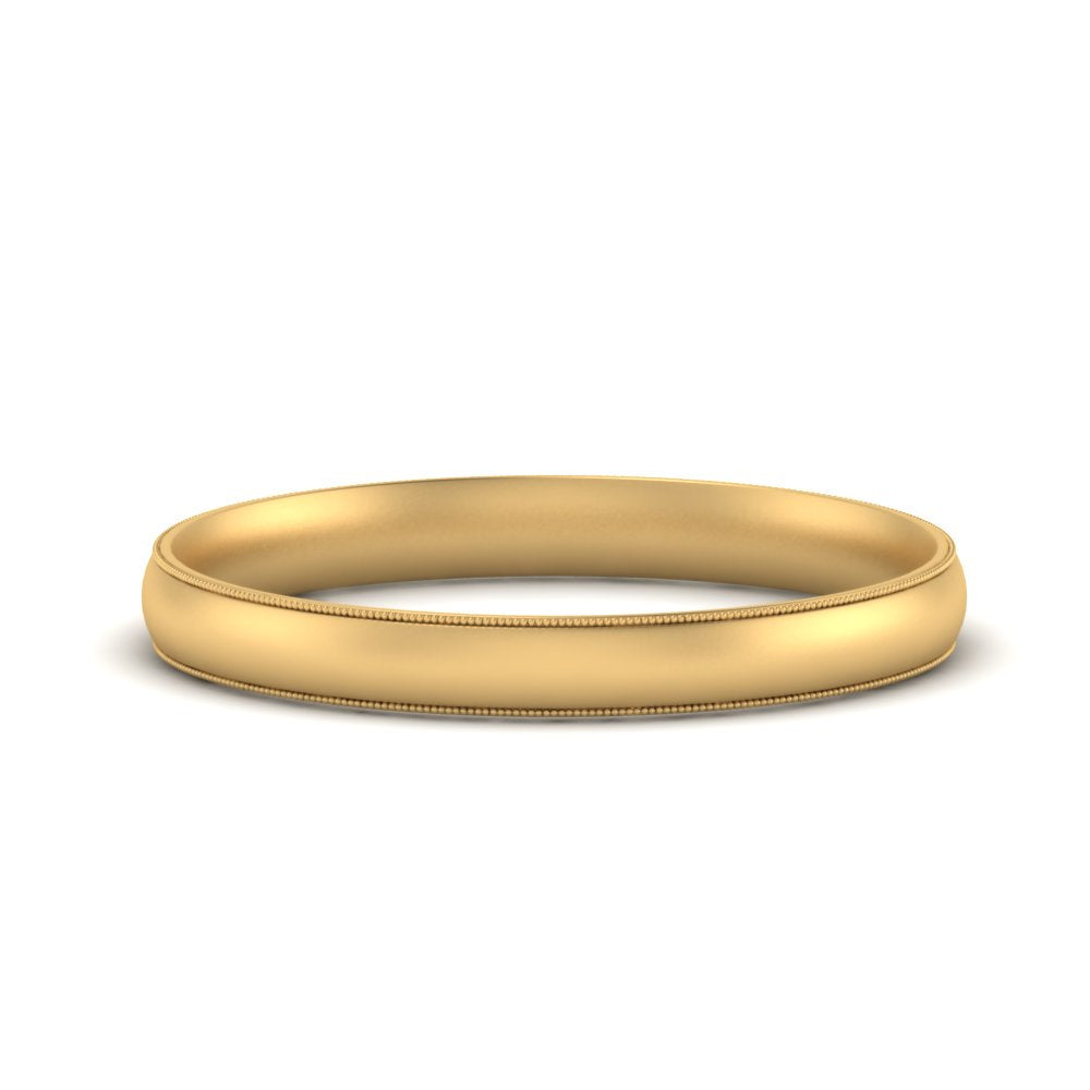 4 mm Milgrain Comfort Fit Mens Wedding Band Fascinating Diamonds