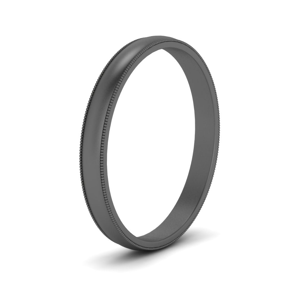 Milgrain Matte Finish Mens Band Fascinating Diamonds