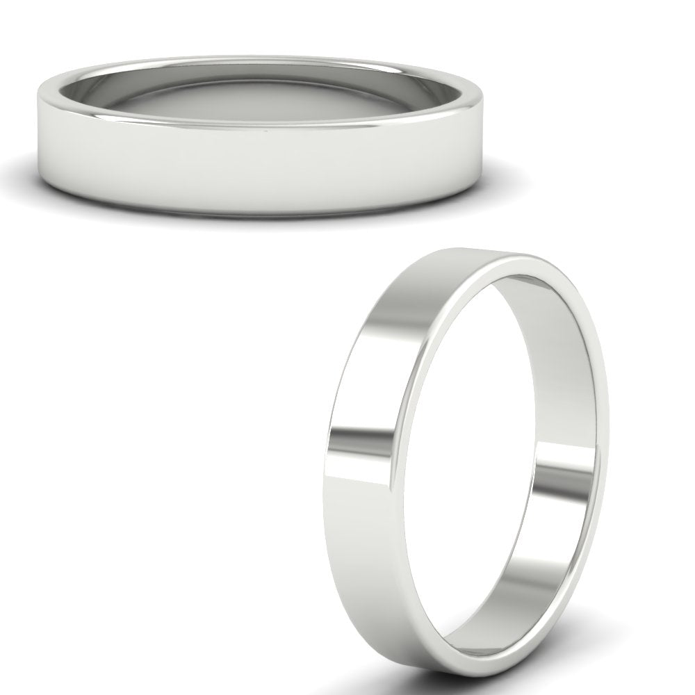 Unisex Classic Flat Cigar Band Fascinating Diamonds