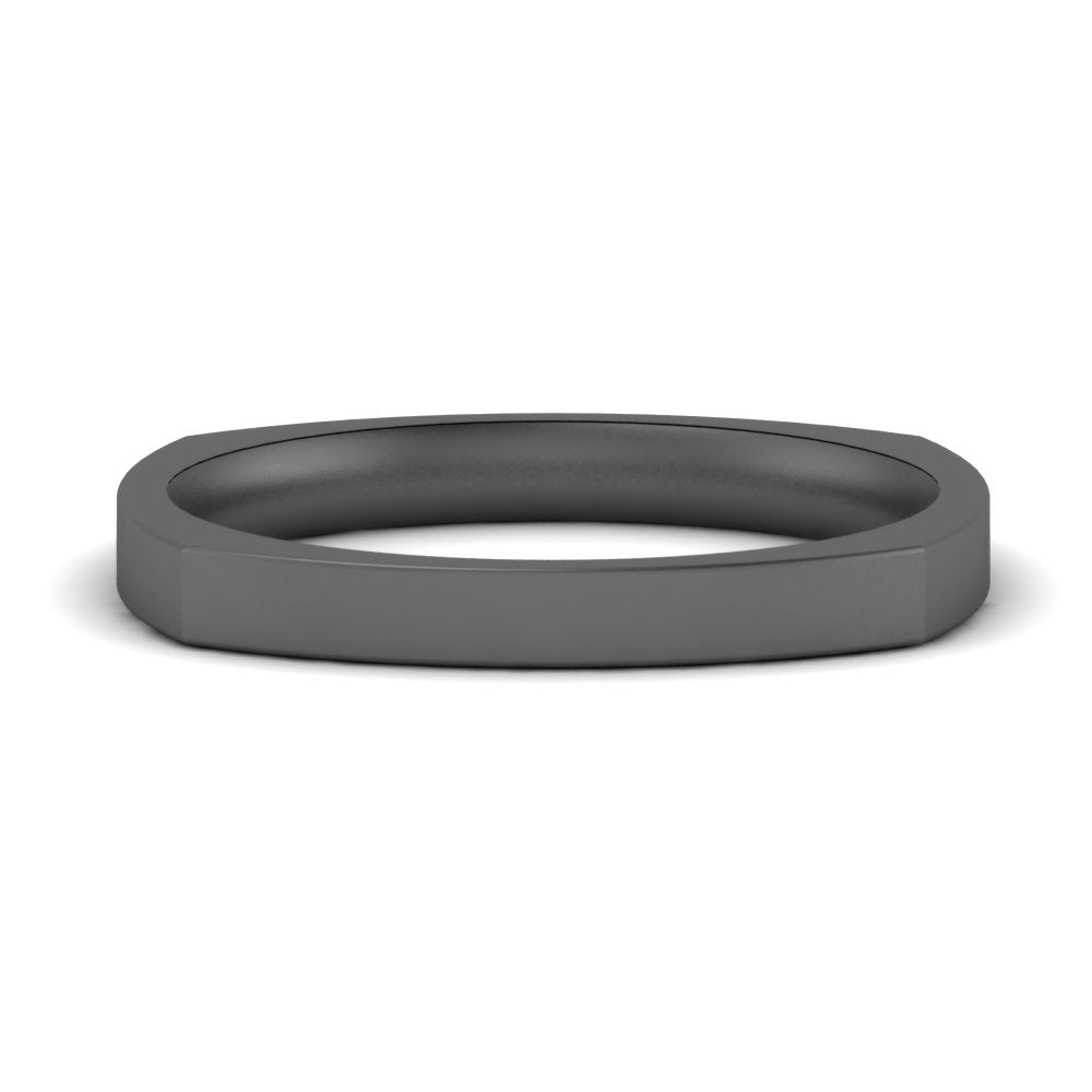 Square Comfort Fit Mens Wedding Band Fascinating Diamonds