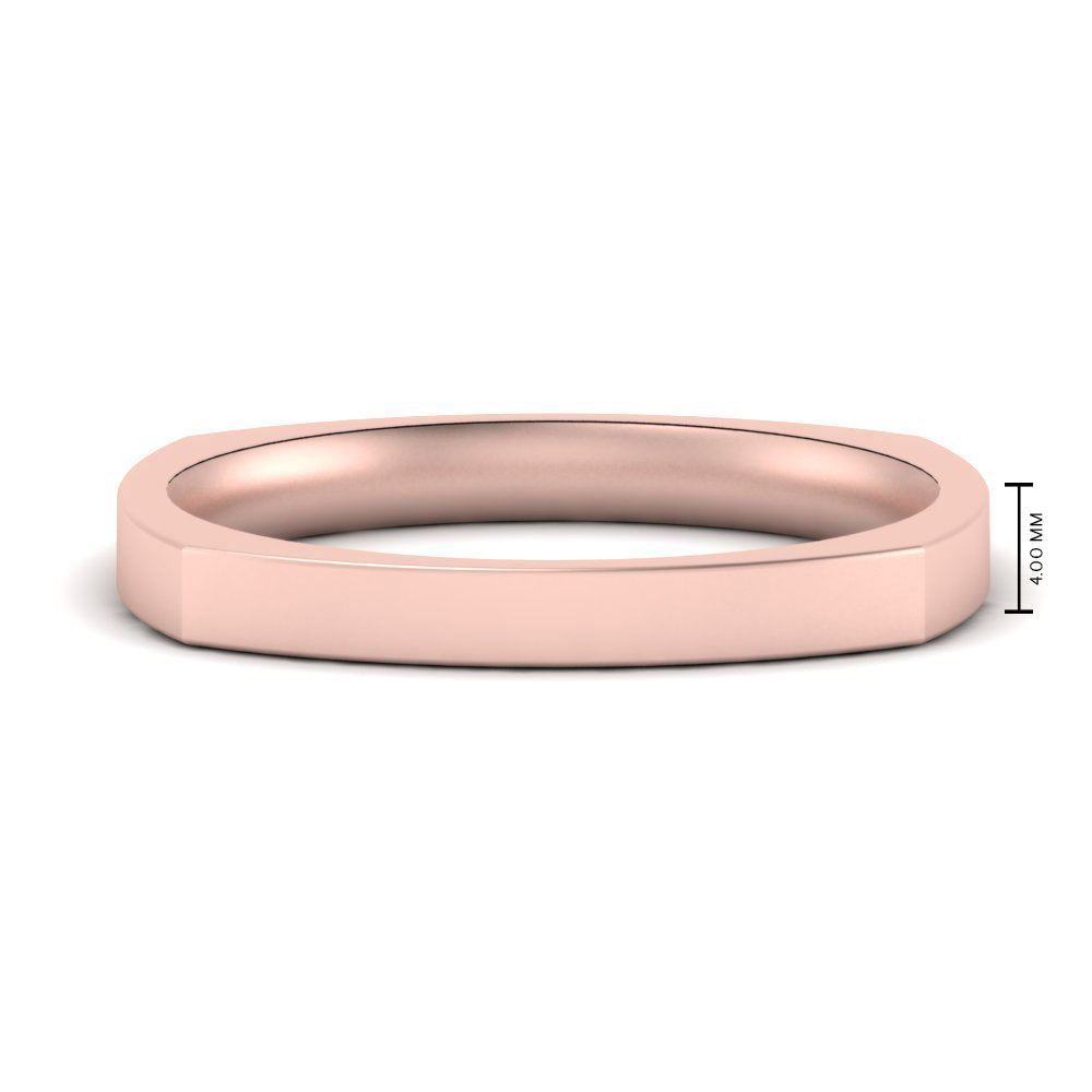 Square Comfort Fit Mens Wedding Band Fascinating Diamonds