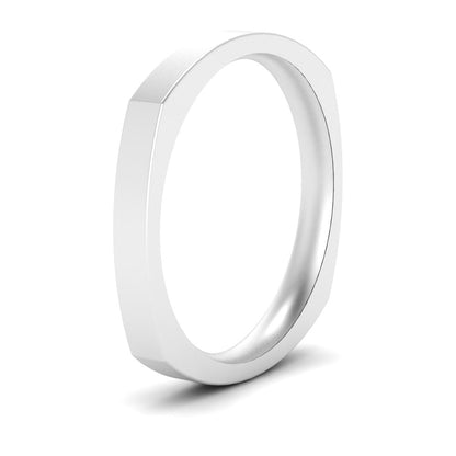Square Comfort Fit Mens Wedding Band Fascinating Diamonds