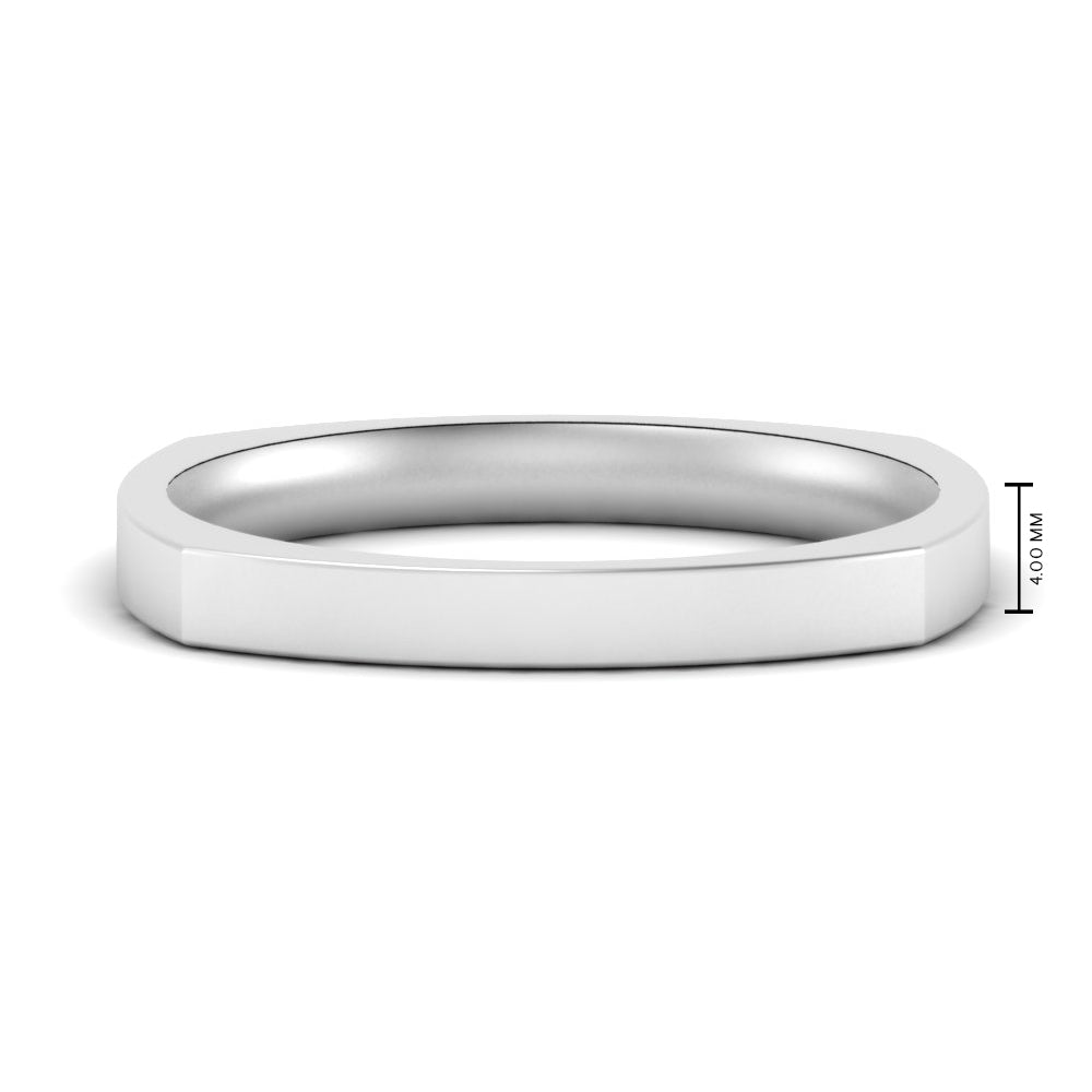 Square Comfort Fit Mens Wedding Band Fascinating Diamonds