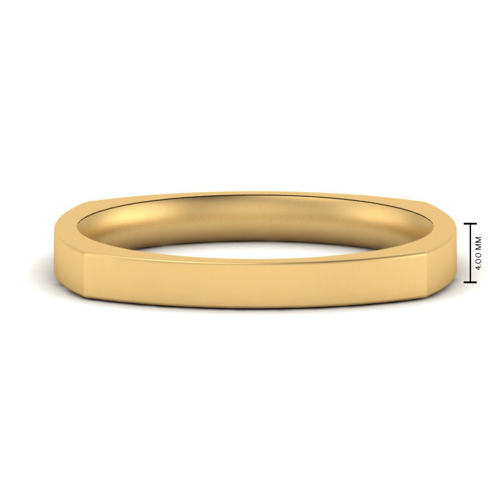 Square Comfort Fit Mens Wedding Band Fascinating Diamonds